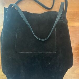 Dark chocolate brown Suede Shoulder Bag - Classic Women's Tote